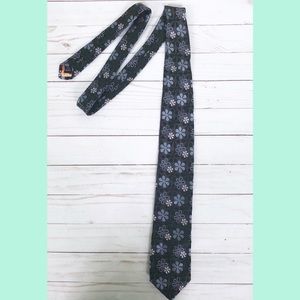 Ted Baker Silk Blue Flower Pattern Tie